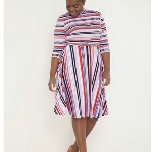 Printed Fit and Flare Dress